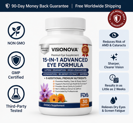 VisoNova feel the relief in no time (15 in 1 Advanced Eye Formula)