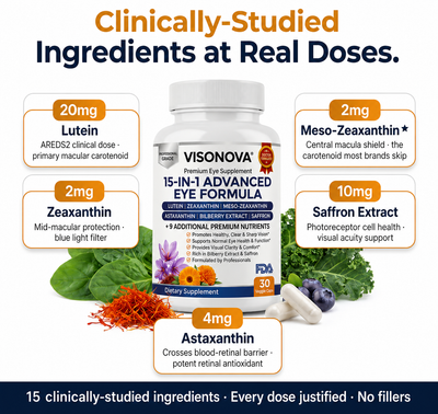 VisoNova feel the relief in no time (15 in 1 Advanced Eye Formula)